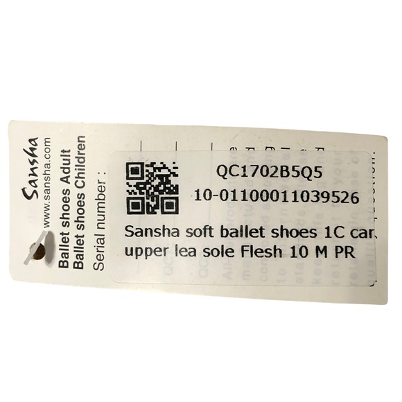 SANSHA Ligne Danse Ballet Slippers Pro 1C Tan / Flesh Size 10M NWT - Picture 7 of 9